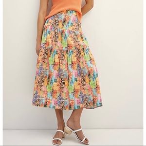 Anthropologie Eva Franco Villa Tiered Maxi Skirt